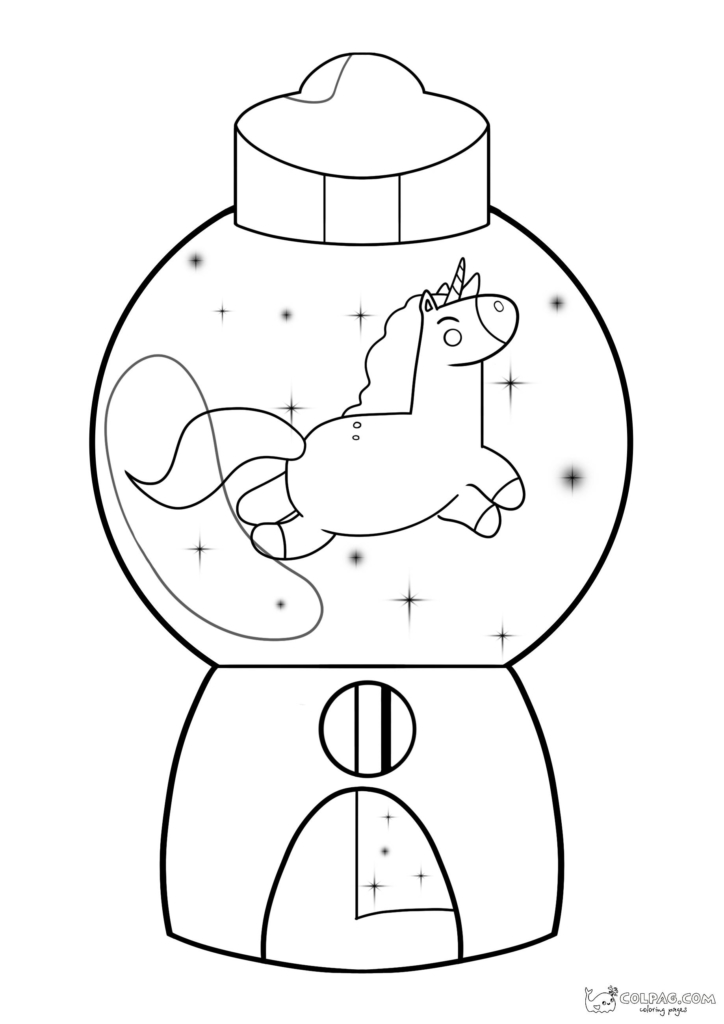 Gumball Machine Printable Coloring Pages
