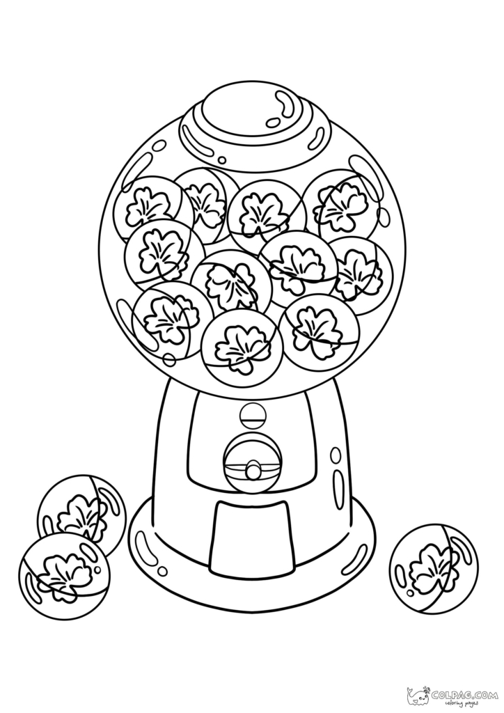 Gumball Machine Printable Coloring Pages