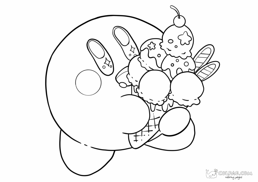 Dibujos de Kirby para colorear e imprimir gratis