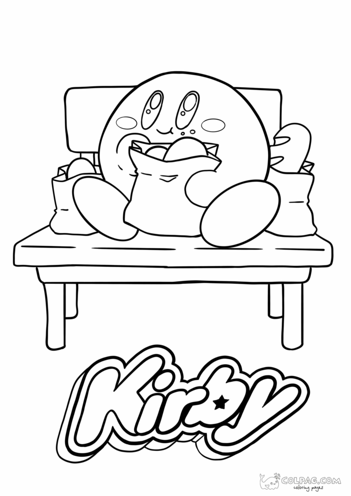 Coloriages de Kirby à imprimer gratuitement