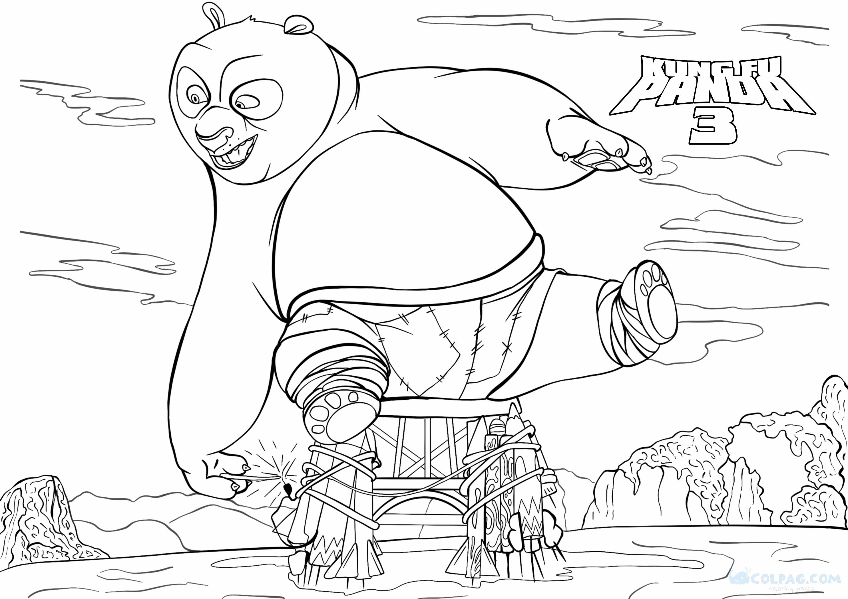 Disegni da colorare di Kung Fu Panda 3