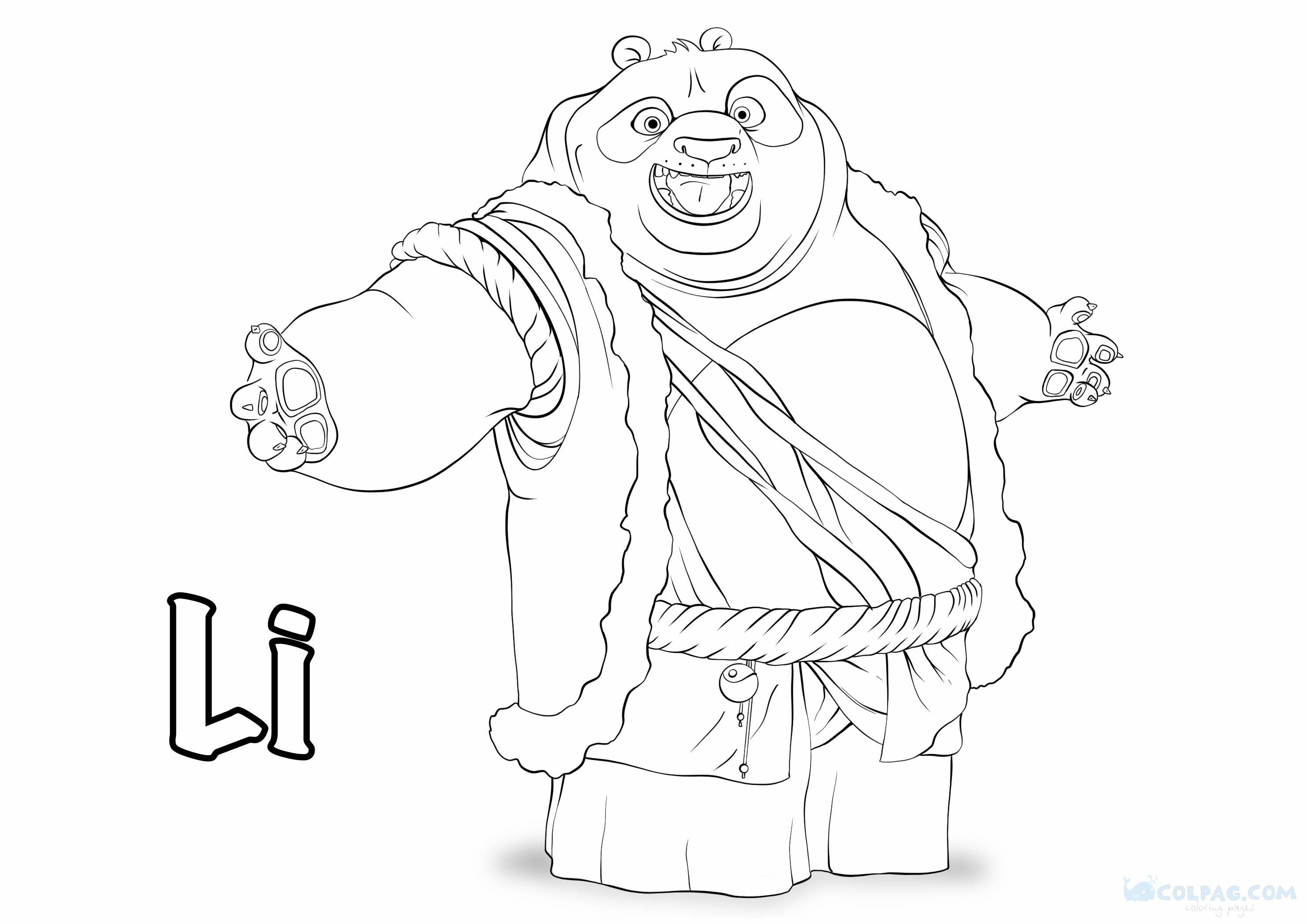 Dibujos de Kung Fu Panda 3 para colorear