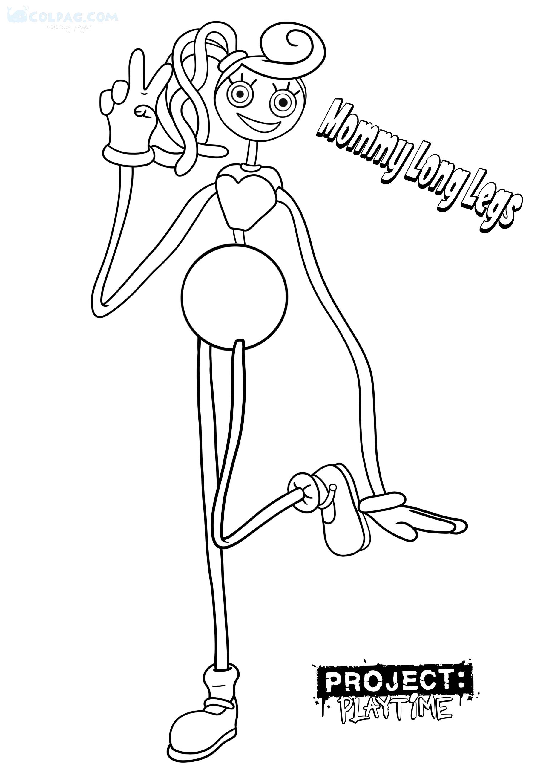 Free Printable Mommy Long Legs Coloring Pages for Adults and Kids