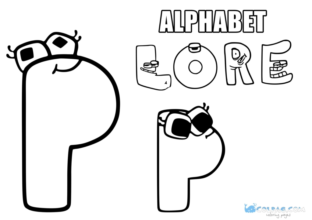 🖍️ Alphabet Lore Letter P - Printable Coloring Page for Free