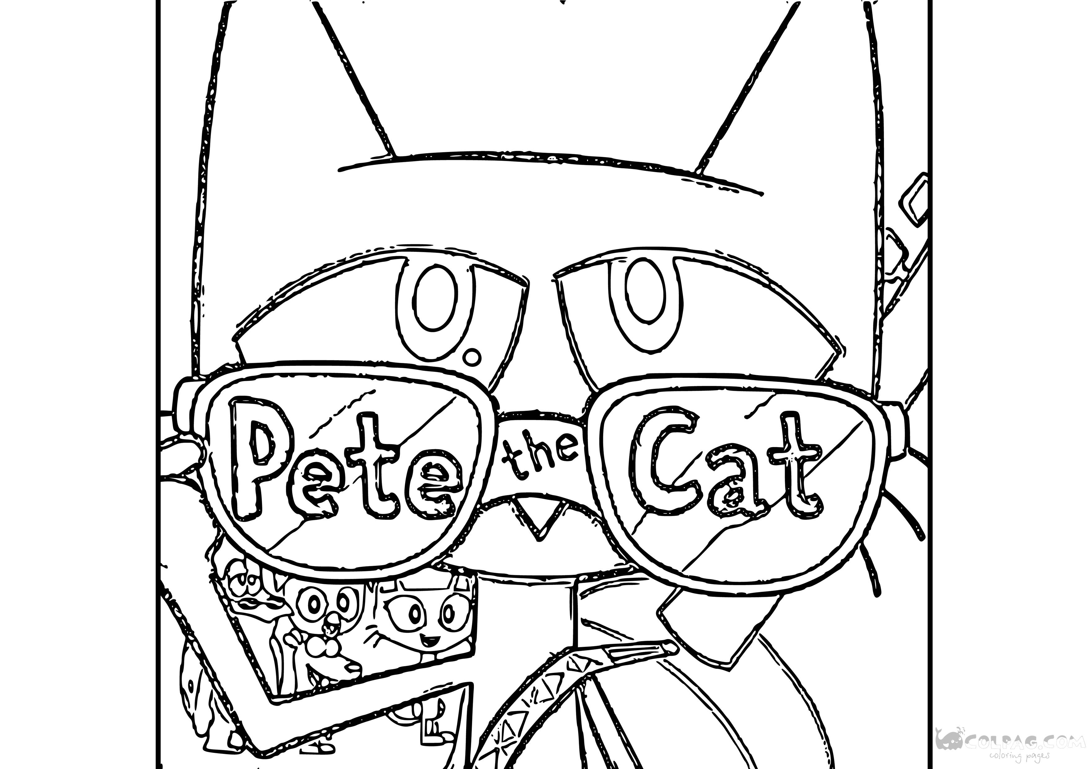 Ausmalbilder von Pete die Katze zum Ausdrucken