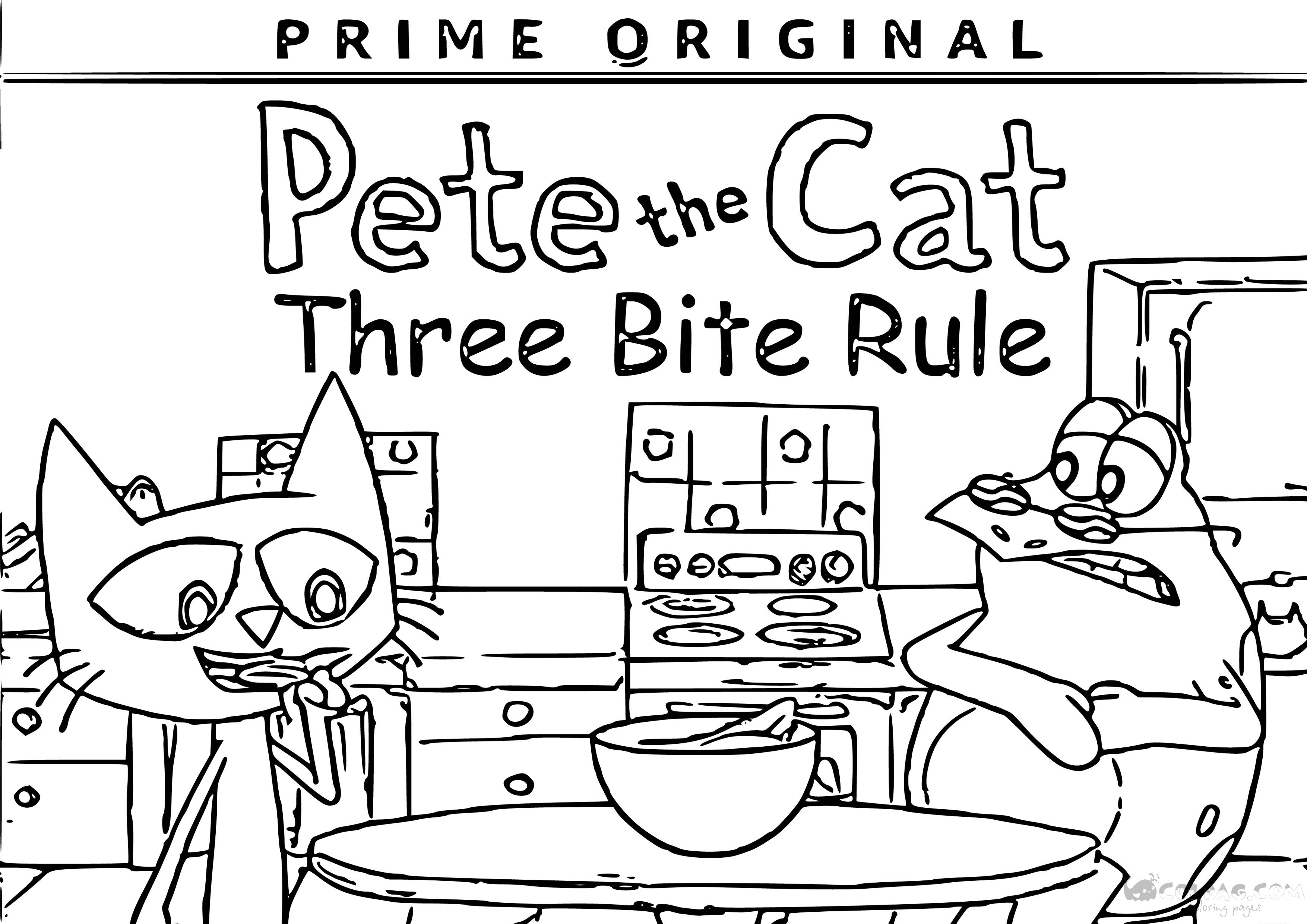 Ausmalbilder von Pete die Katze zum Ausdrucken