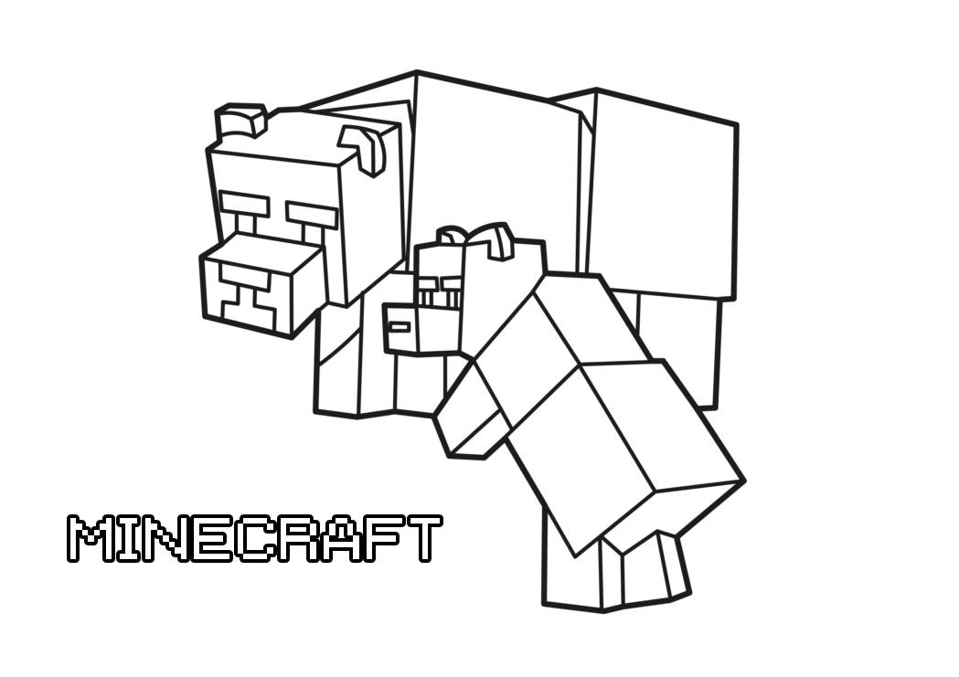 Minecraft Dibujos para colorear imprimibles