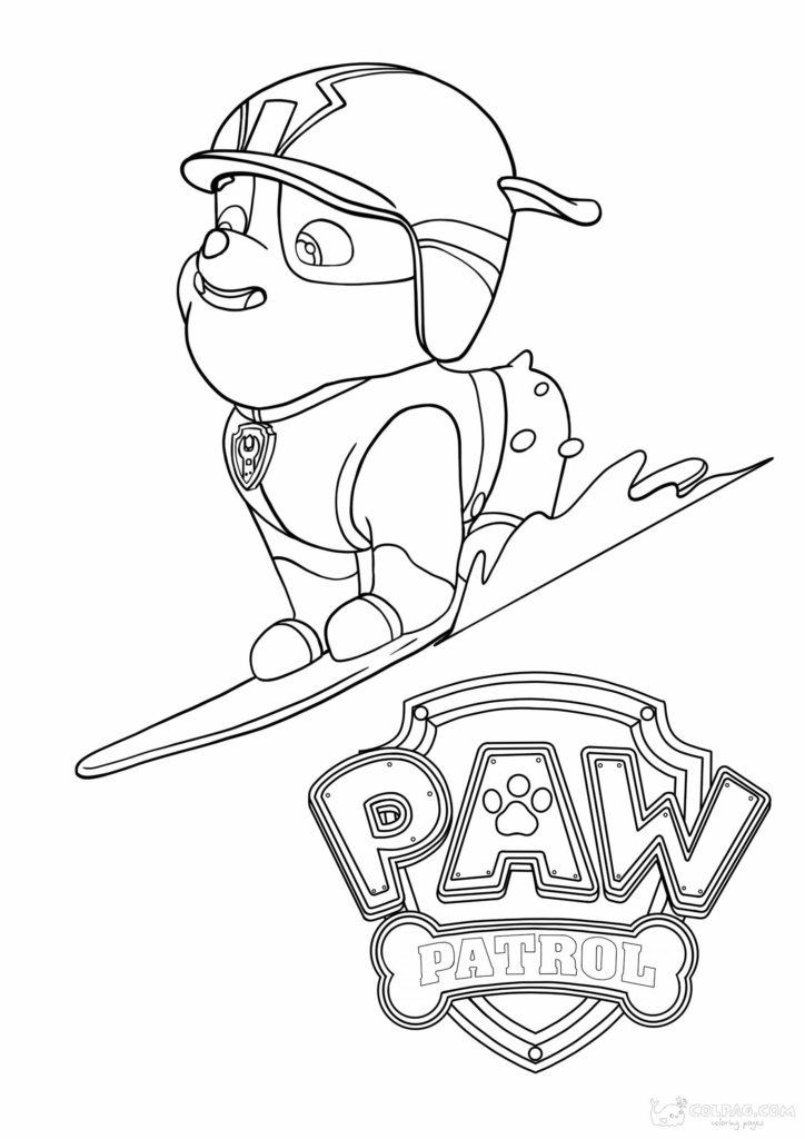Dibujos para colorear de Rubble de Paw Patrol