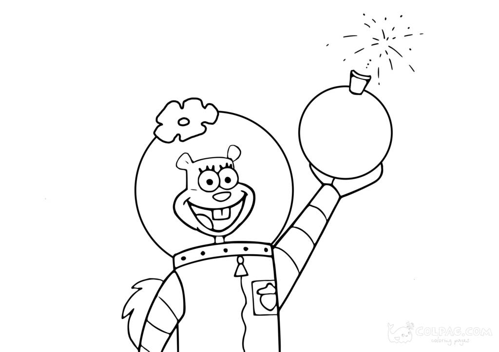 Sandy Cheeks Printable Coloring Pages