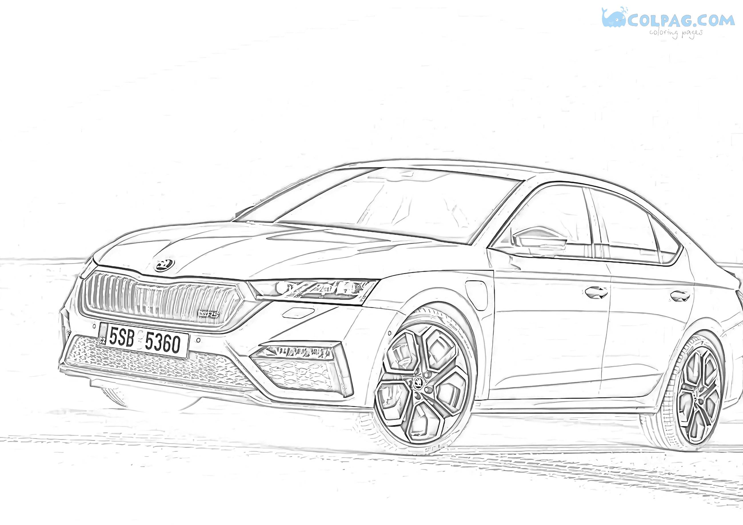 Skoda Octavia Printable Coloring Pages
