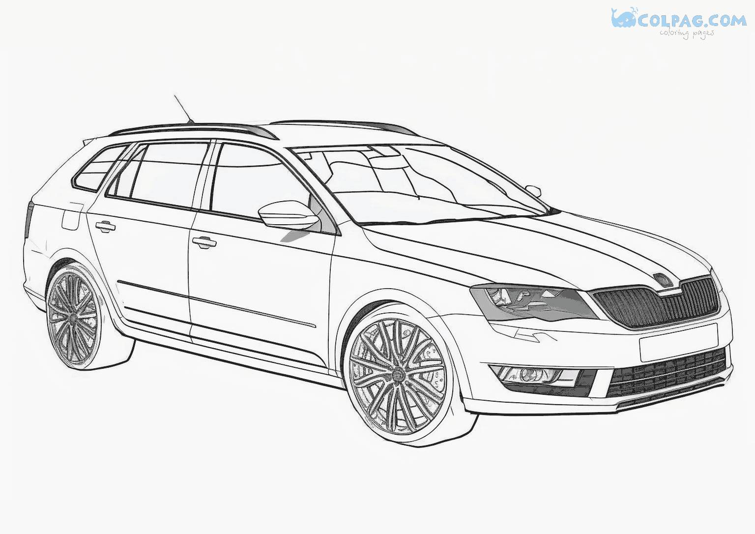 Skoda Octavia Printable Coloring Pages