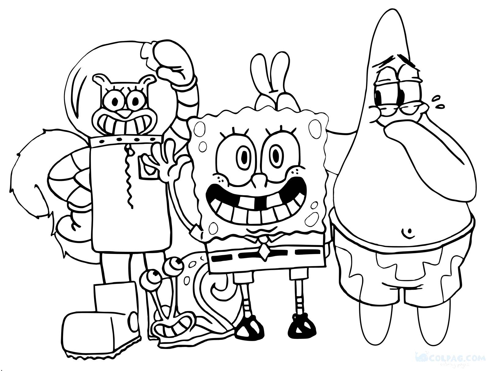 Kolorowanki SpongeBob do wydrukowania