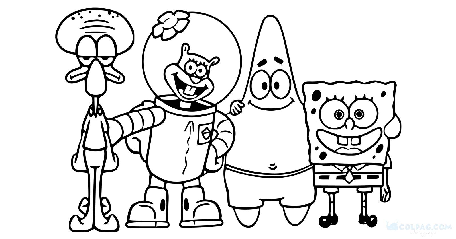 Disegni di Sponge Bob da colorare e stampare