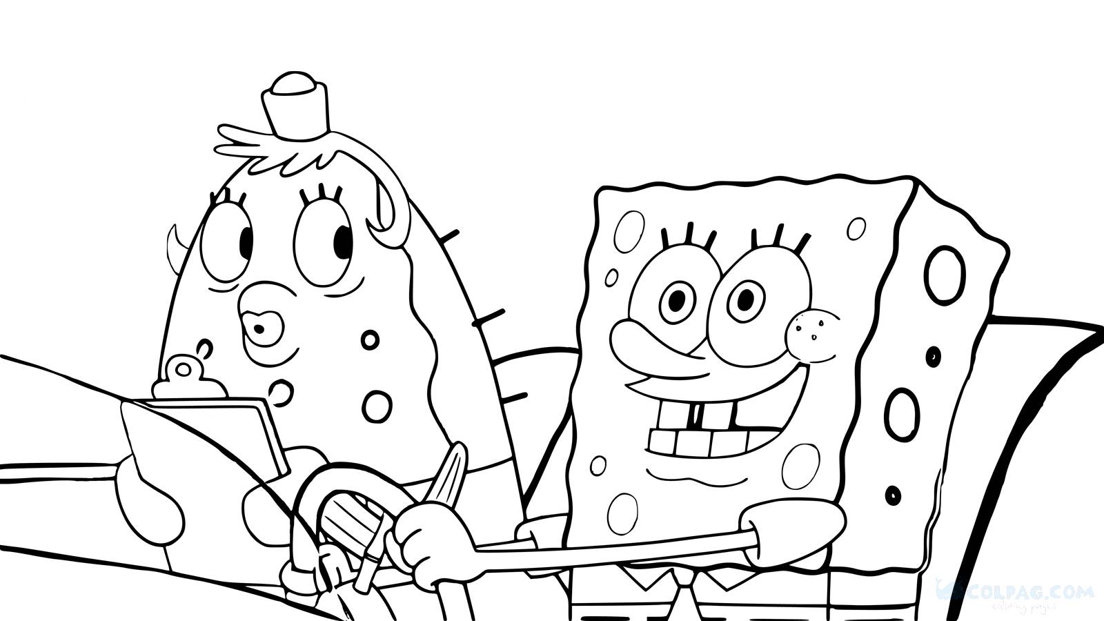 Disegni di Sponge Bob da colorare e stampare