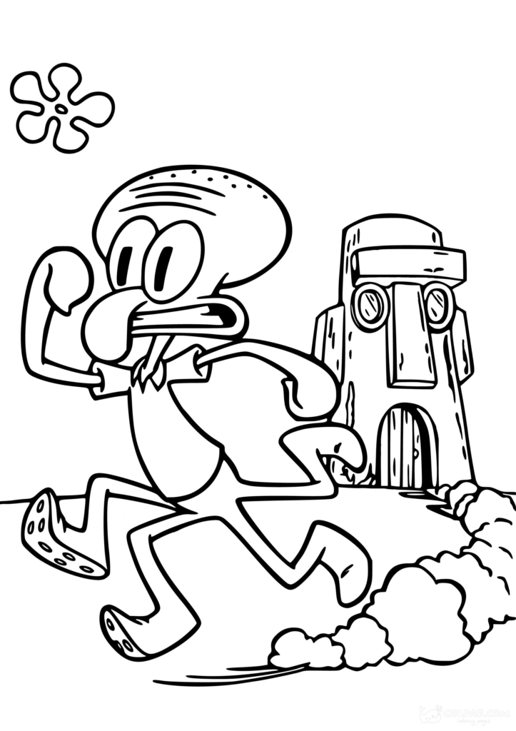 Squidward Tentacles Coloring Pages