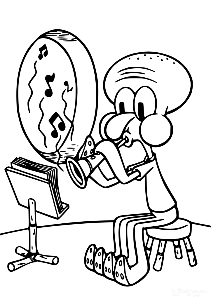 Squidward Tentacles Coloring Pages