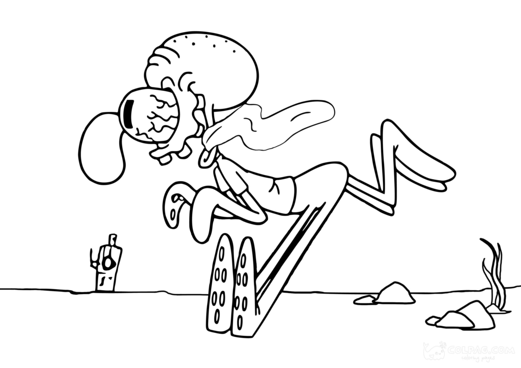 Squidward Tentacles Coloring Pages