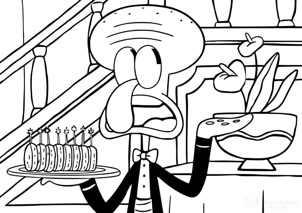 Squidward Tentacles Coloring Pages