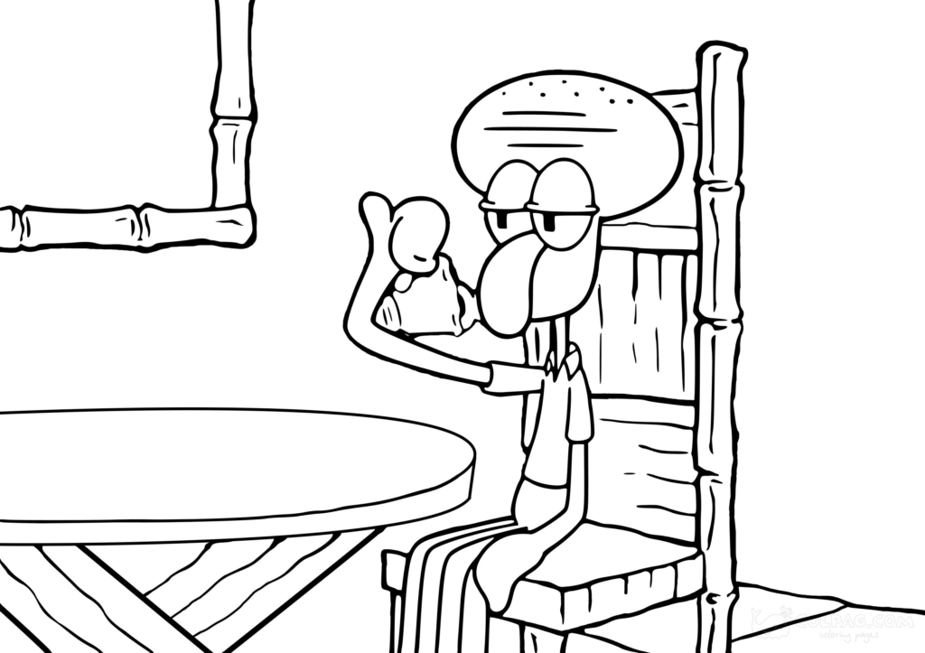 Squidward Tentacles Coloring Pages