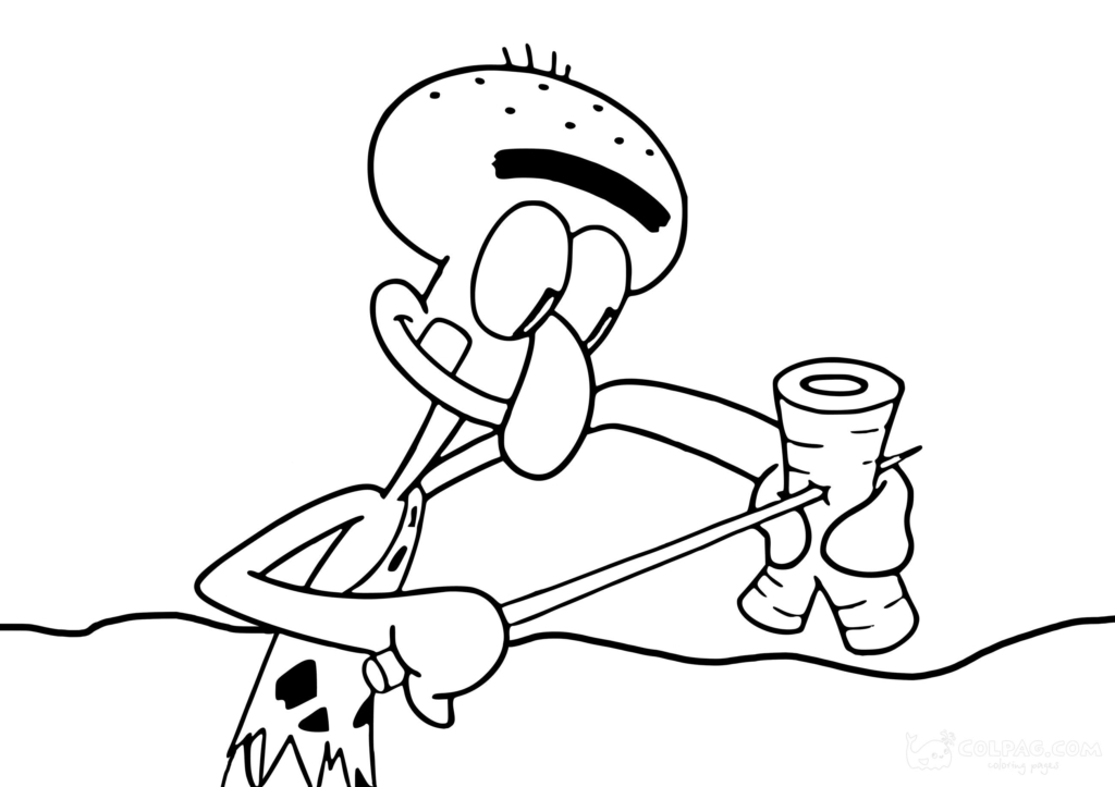 Squidward Tentacles Coloring Pages