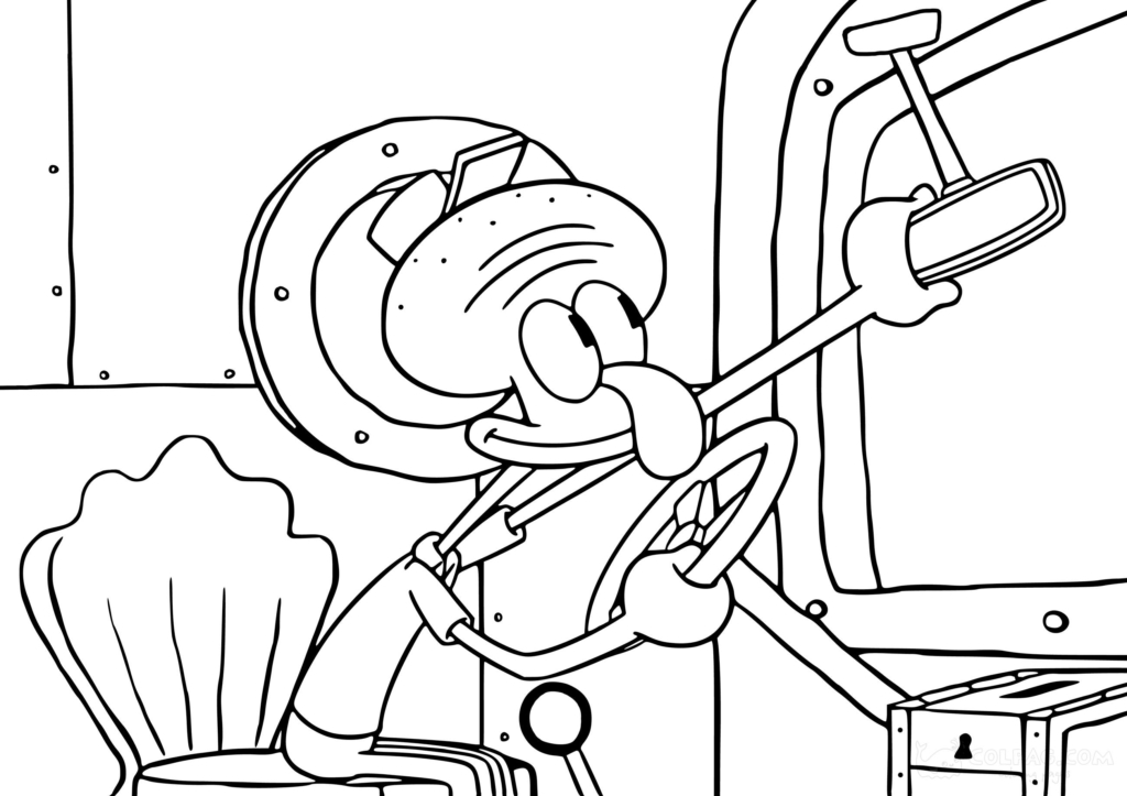 Squidward Tentacles Coloring Pages