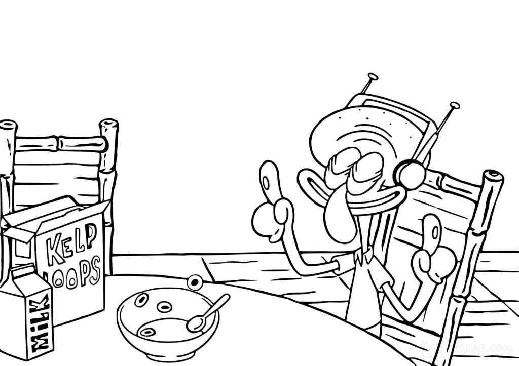 Squidward Tentacles Coloring Pages