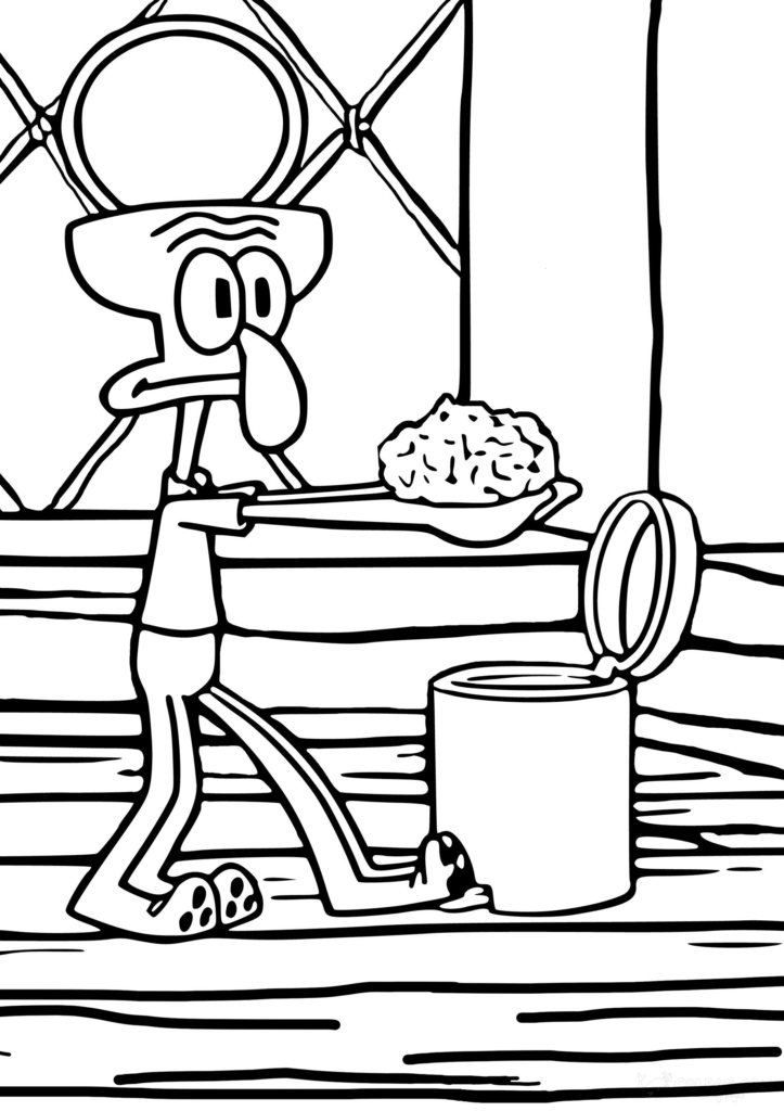 Squidward Tentacles Coloring Pages