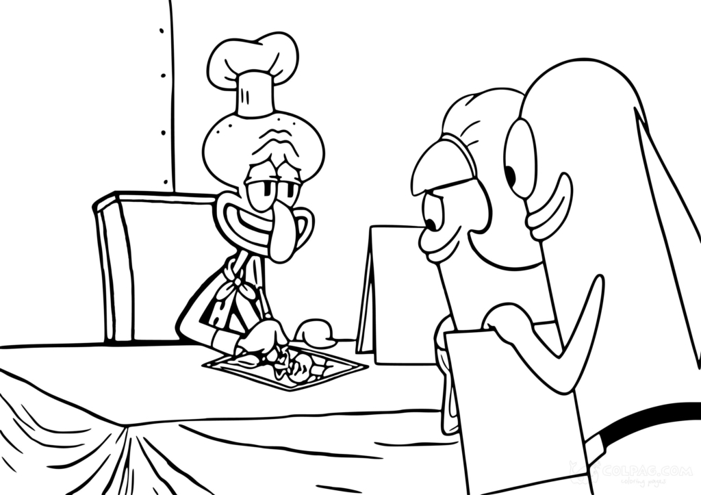 Squidward Tentacles Coloring Pages