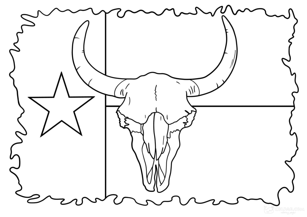 Texas Flag Coloring Pages Free to Print Online