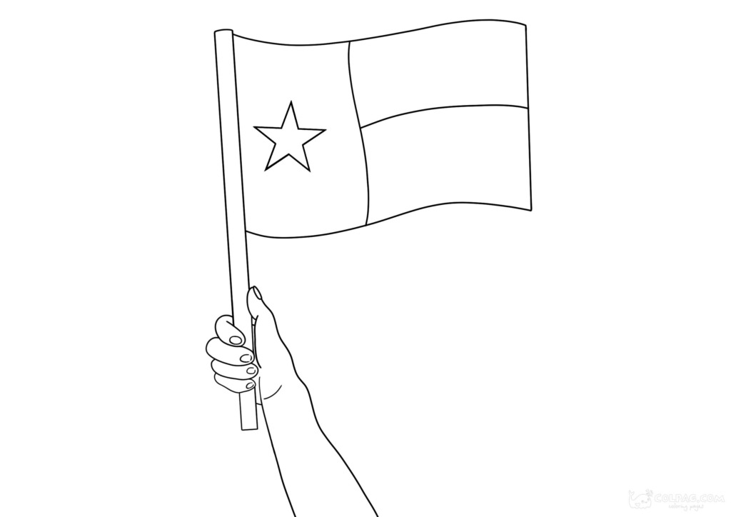 Dibujos para colorear de la bandera de Texas