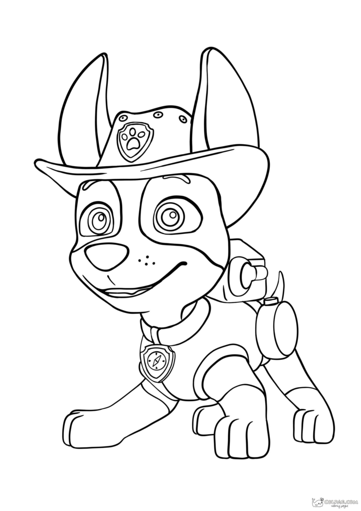 Coloring Pages of Tracker From Paw Patrol