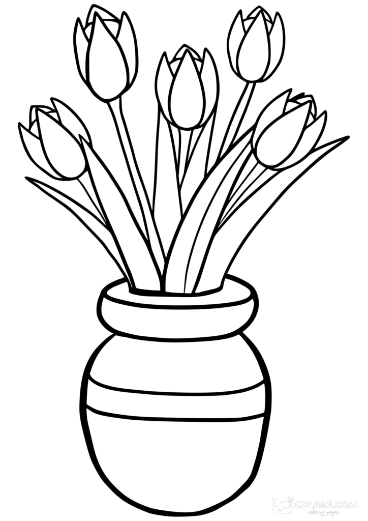 Kolorowanki z tulipanami do wydrukowania za darmo 