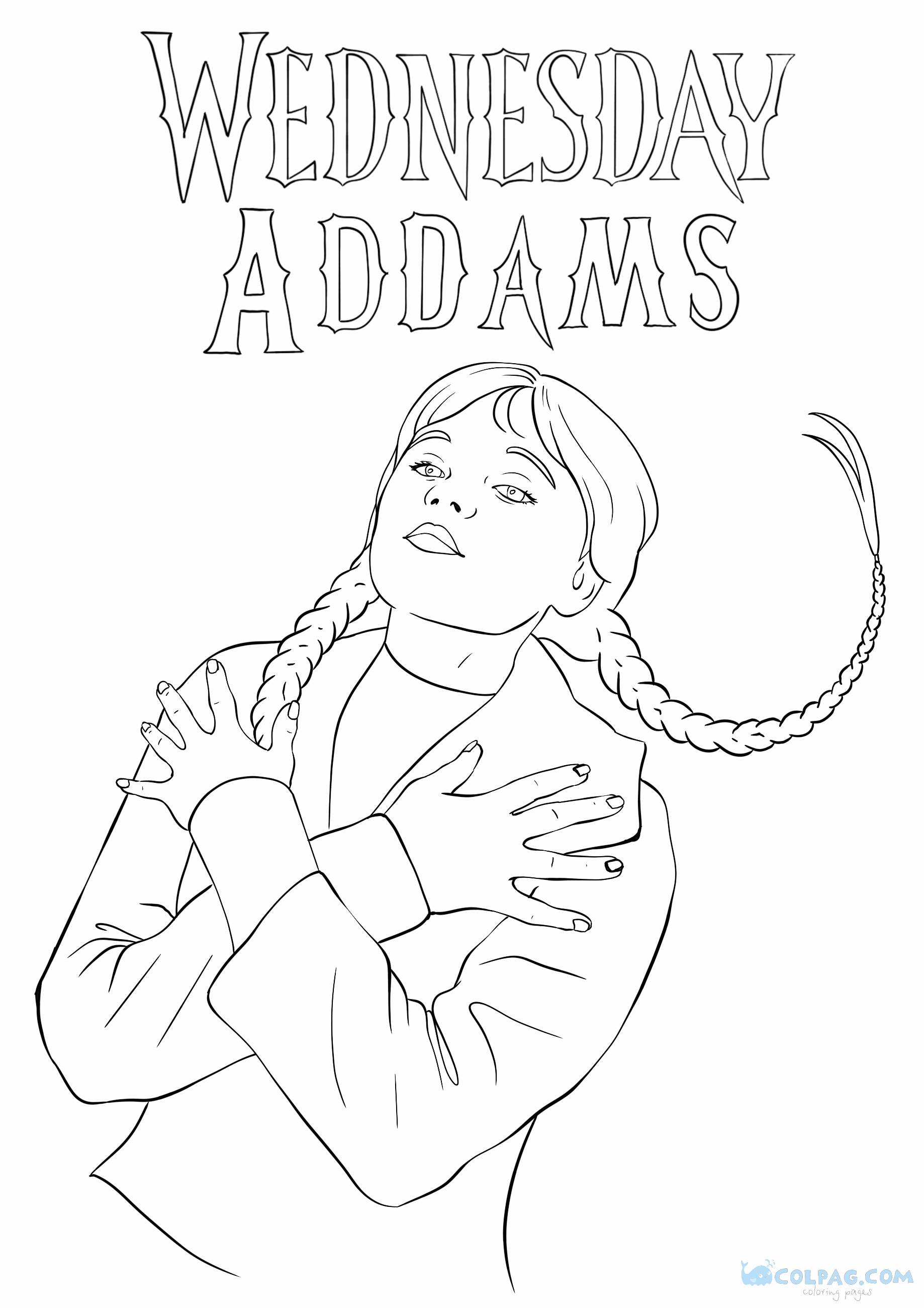 Merlina Addams dibujos para colorear