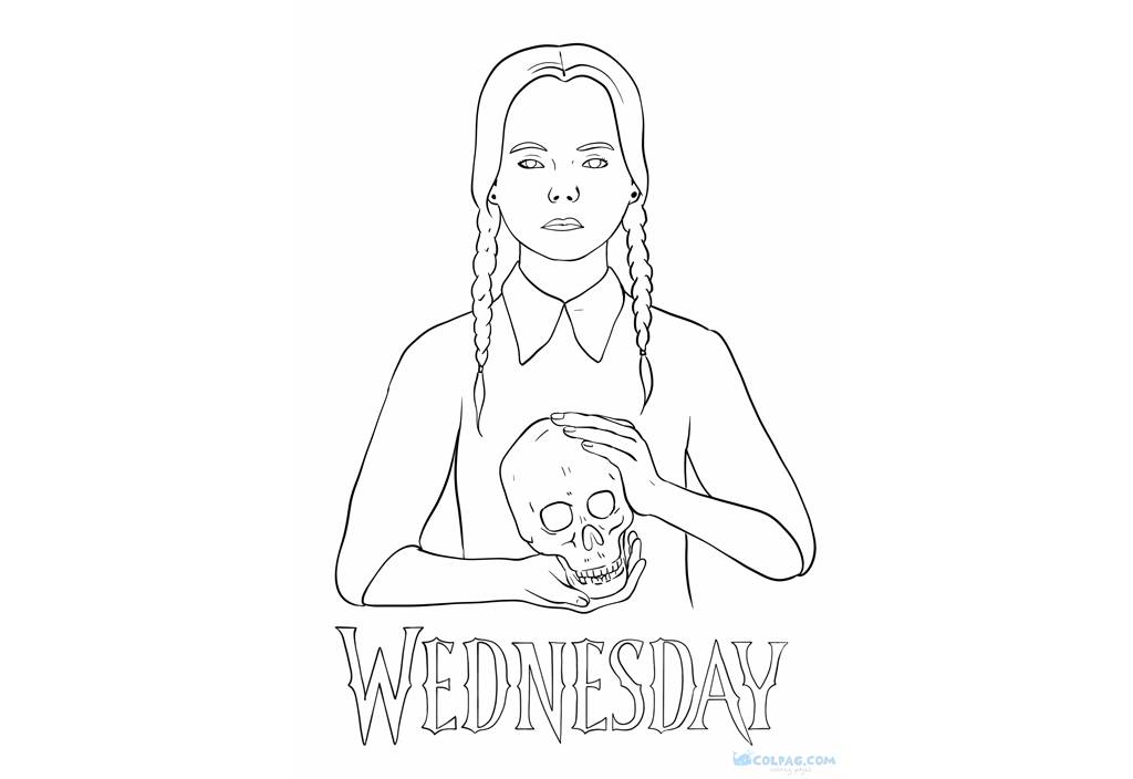 Desenhos para colorir de Wednesday Addams