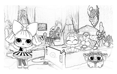 Coloring Pages Of Lol Surprise Dolls 80 Pieces Of Black And White